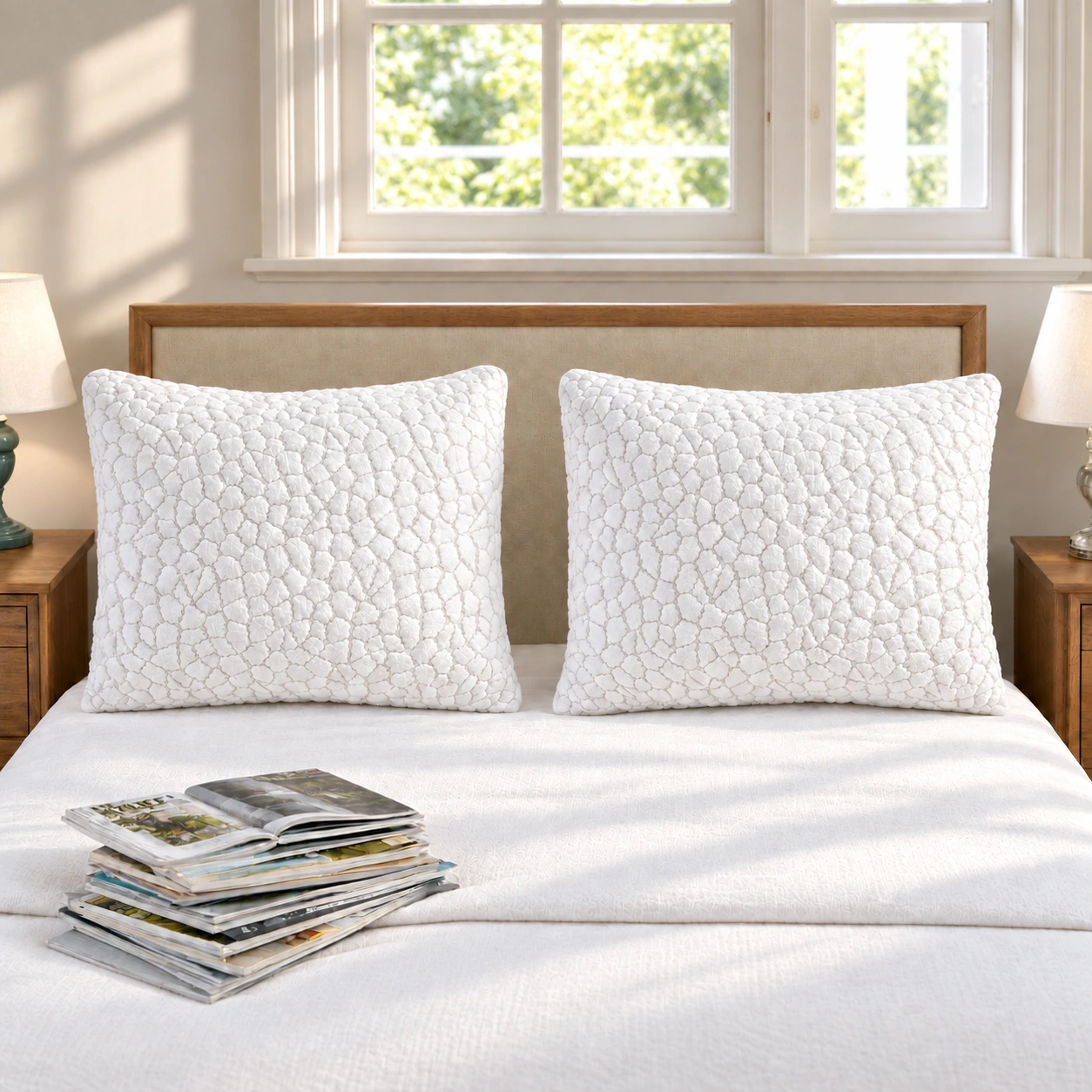 Bamboo-blend memory foam pillow