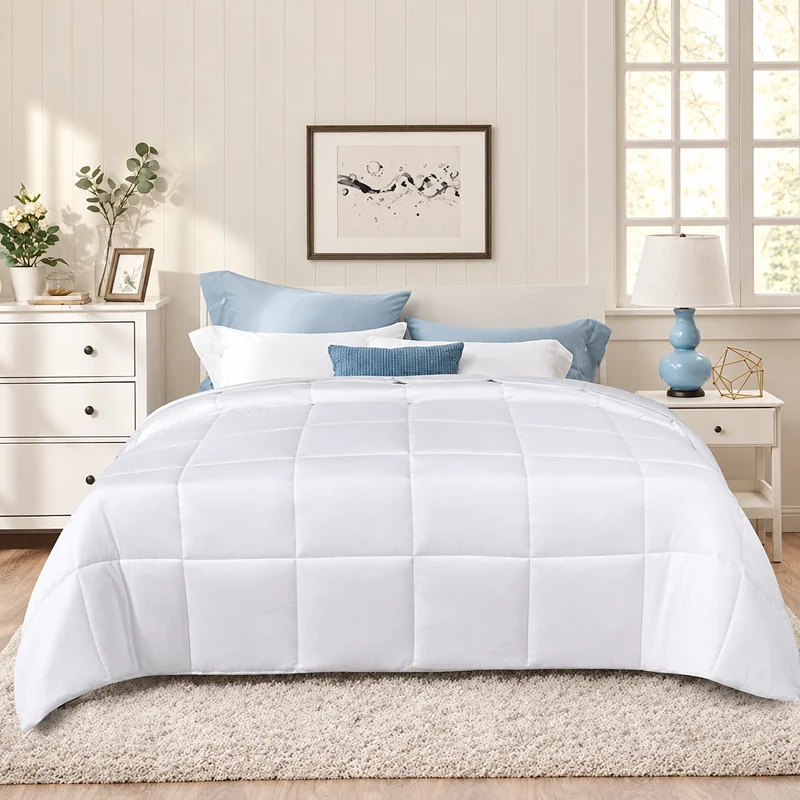 Bamboo-fabric quilted duvet insert
