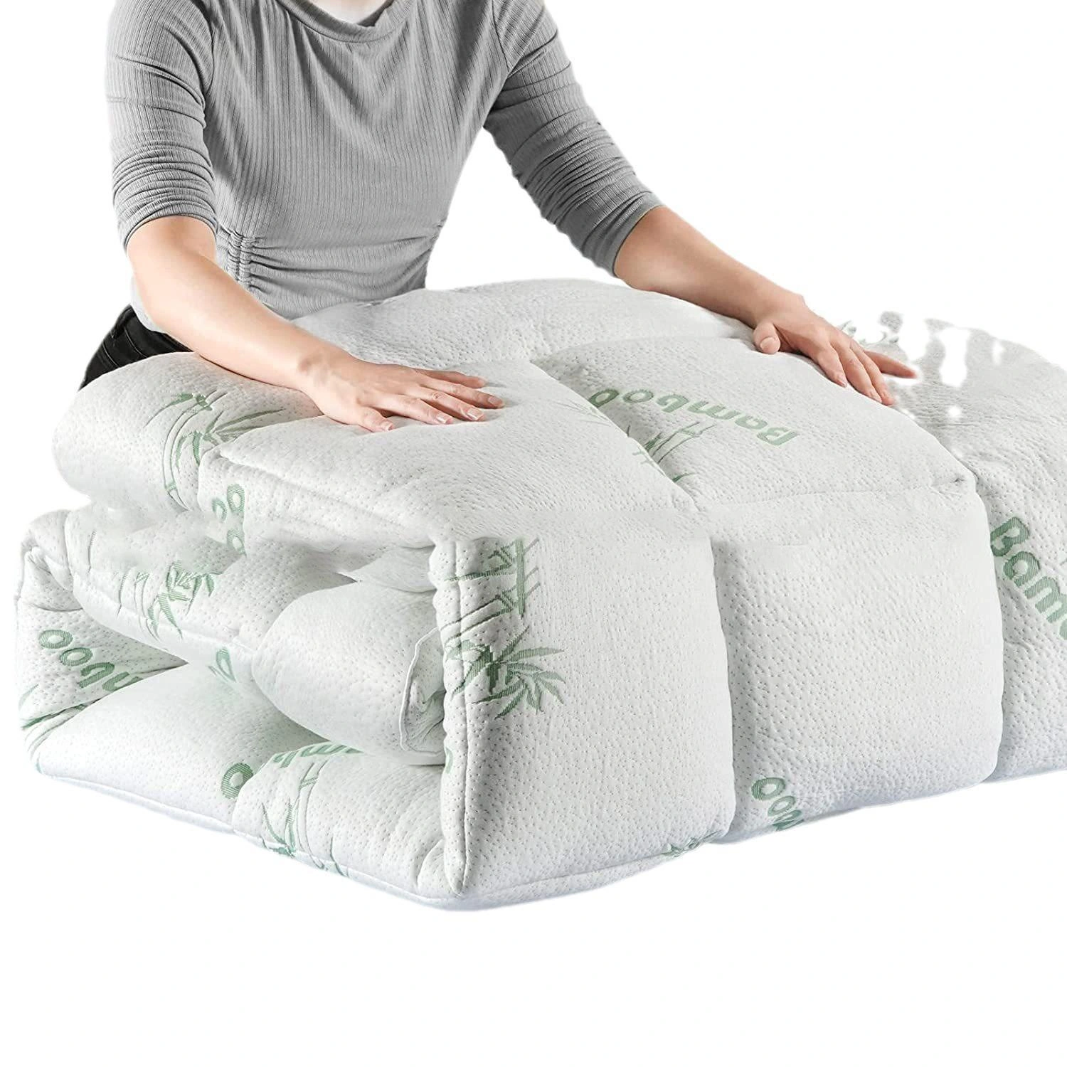 Bamboo-fiber padded mattress layer