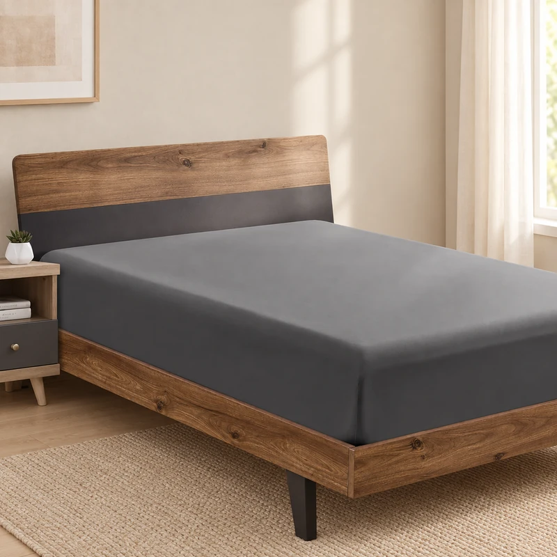 Bed skirt with corner elastic straps