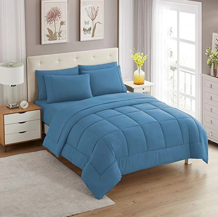 Brushed comforter and sheet set