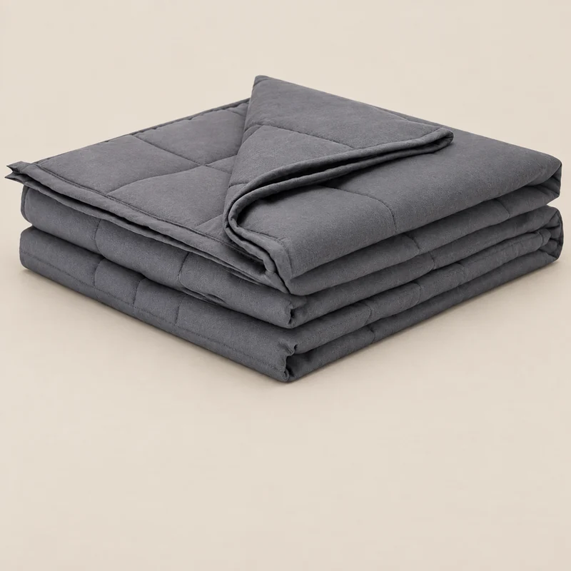 Brushed glass-bead weighted blanket