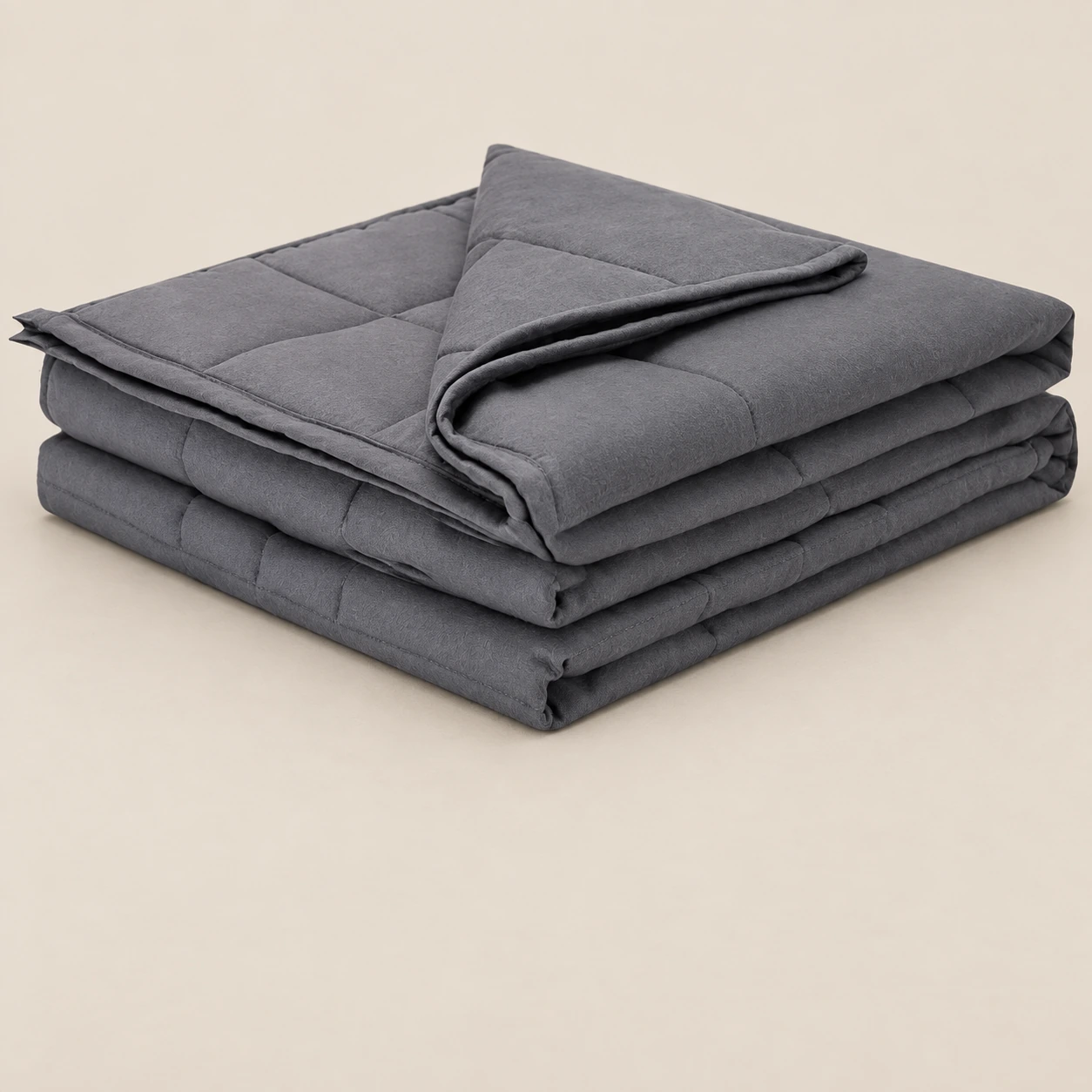 Brushed glass-bead weighted blanket