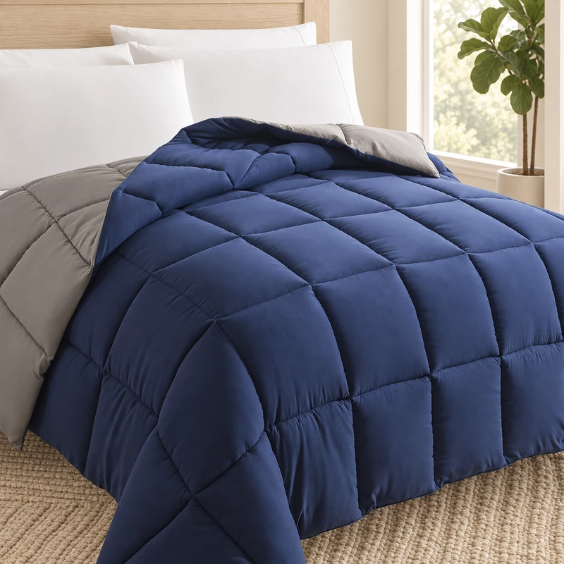 Brushed patchwork comforter set
