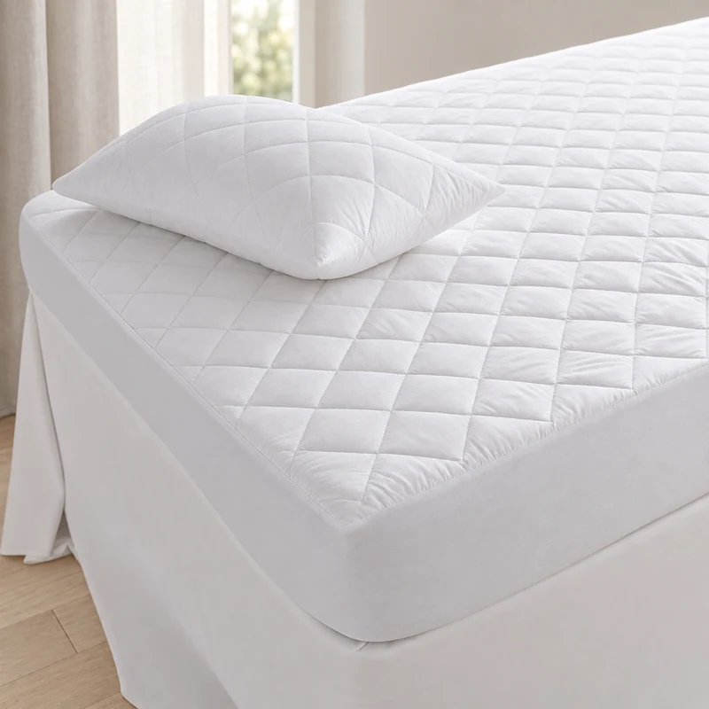 Brushed polyester mattress pad