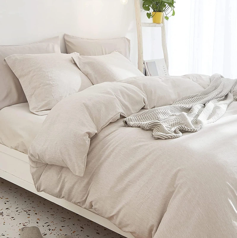 Cationic cotton-blend duvet cover set