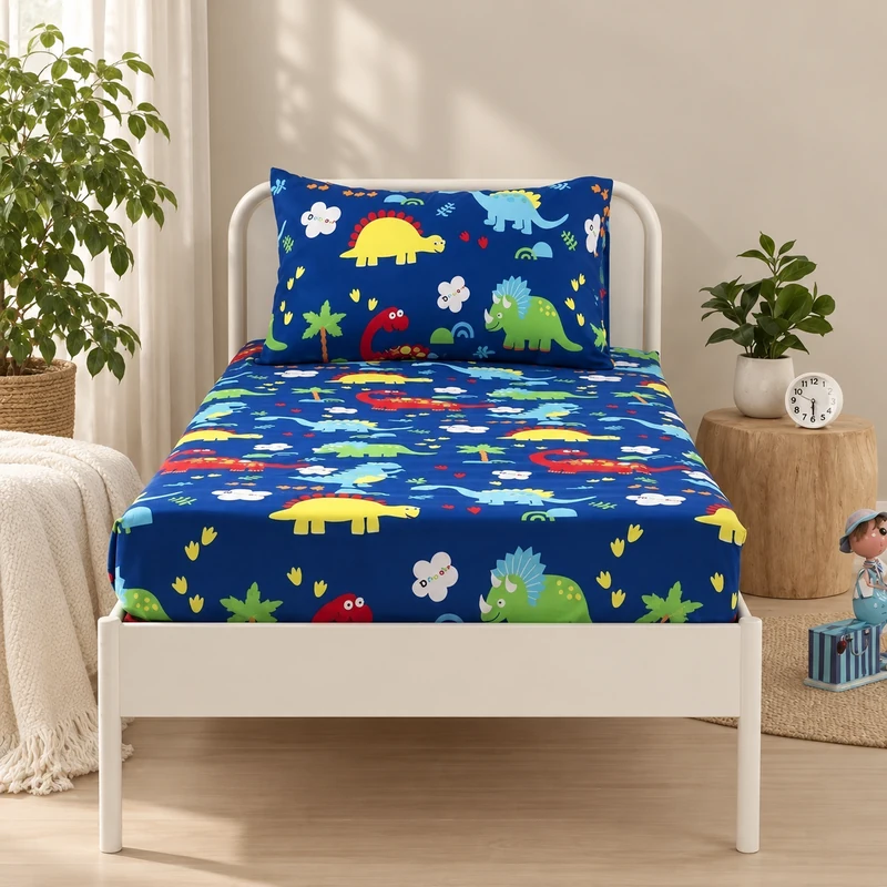 Children's cotton printed bedding set
