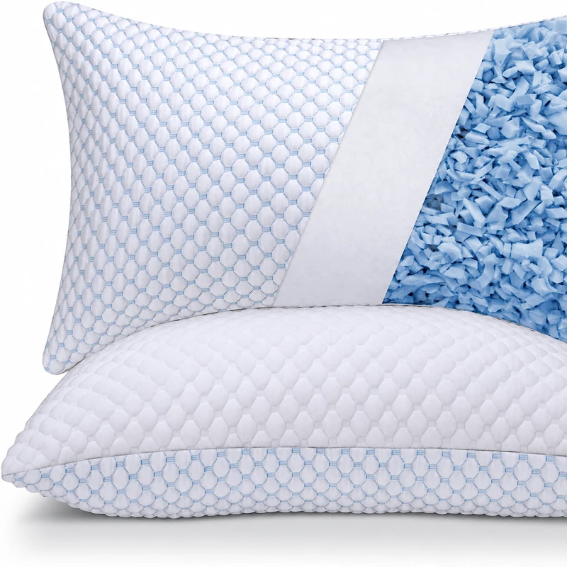 Chopped memory foam pillow