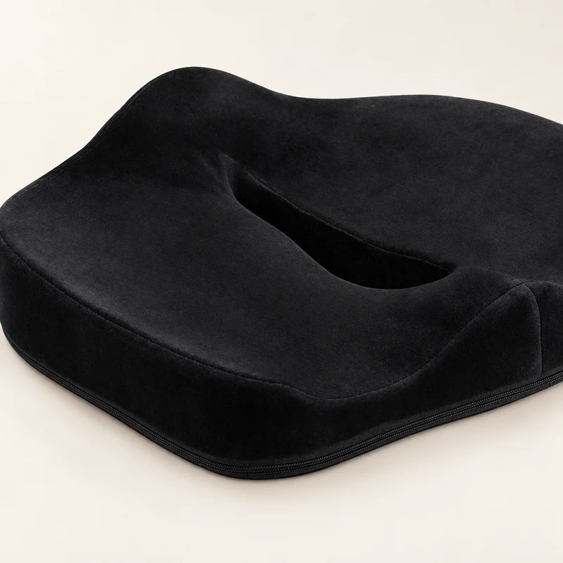 Contoured velvet seat cushion