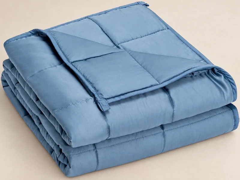 Cooling bamboo-fabric weighted blanket