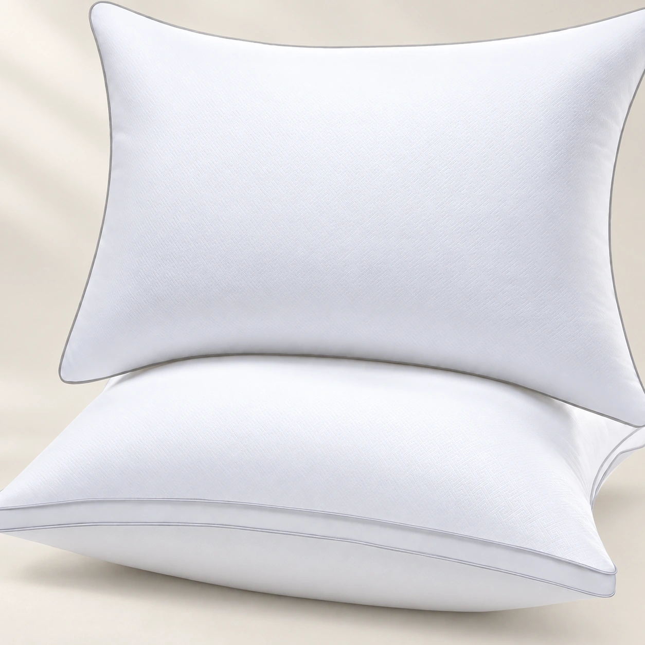 Cotton-blend fiberfill pillow