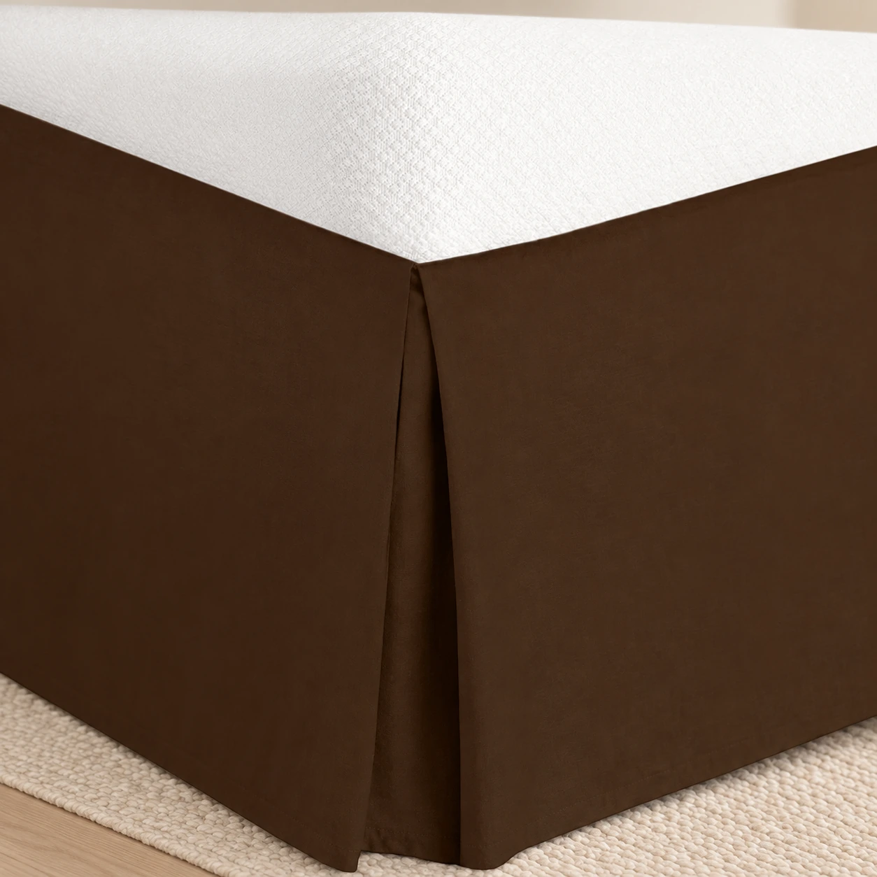 Cotton fitted sheet with bed skirt