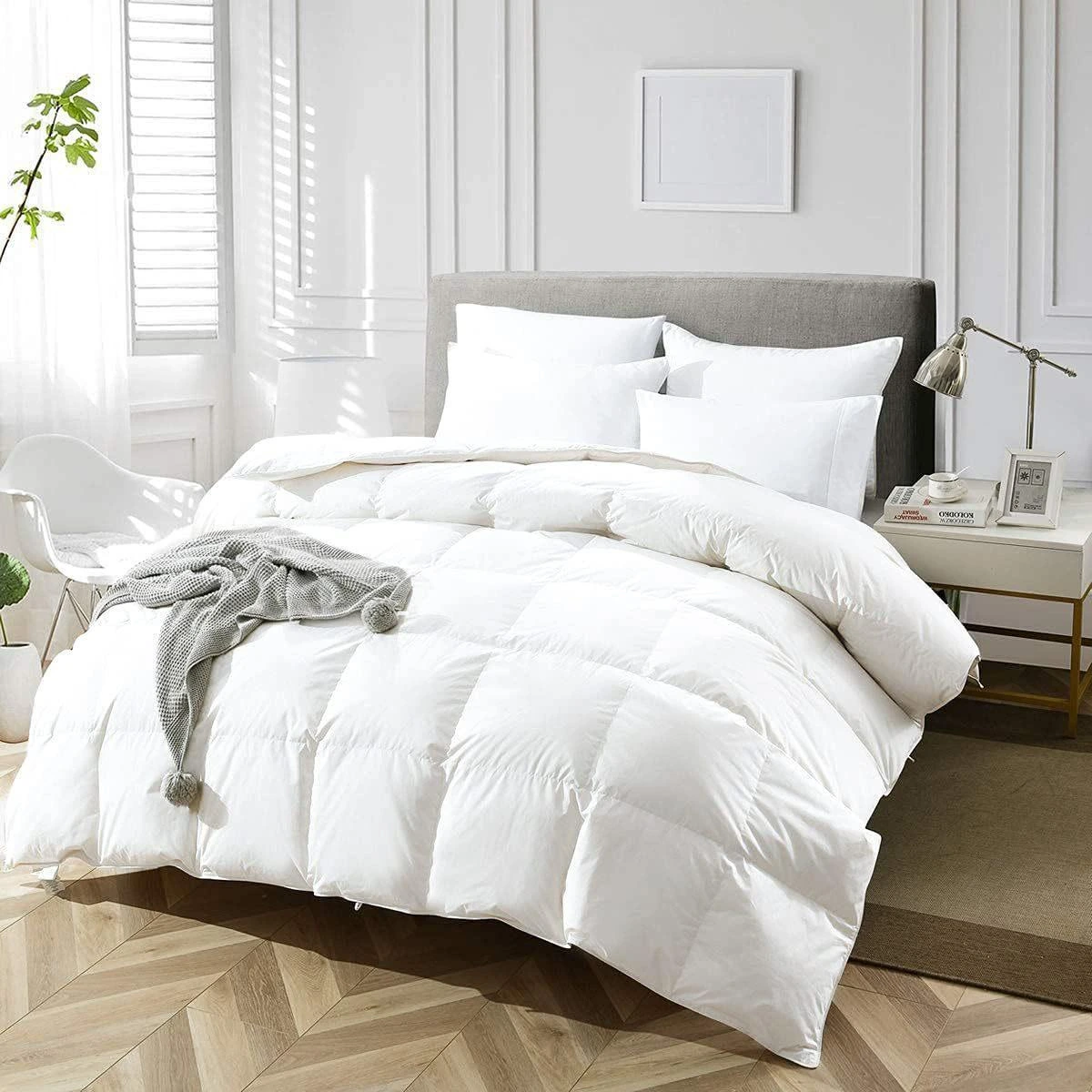Cotton-shell quilted duvet insert