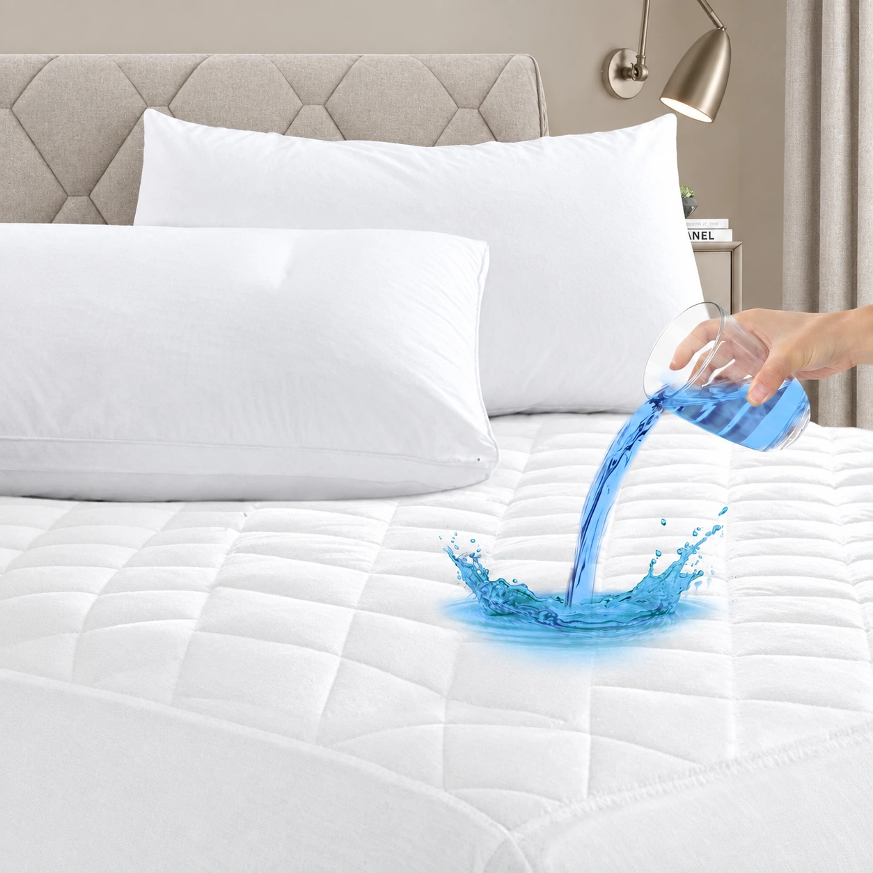 Cotton TPU-laminated mattress pad