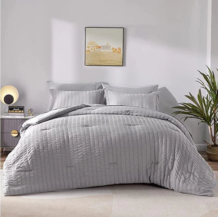 Crinkled five-piece bedding set