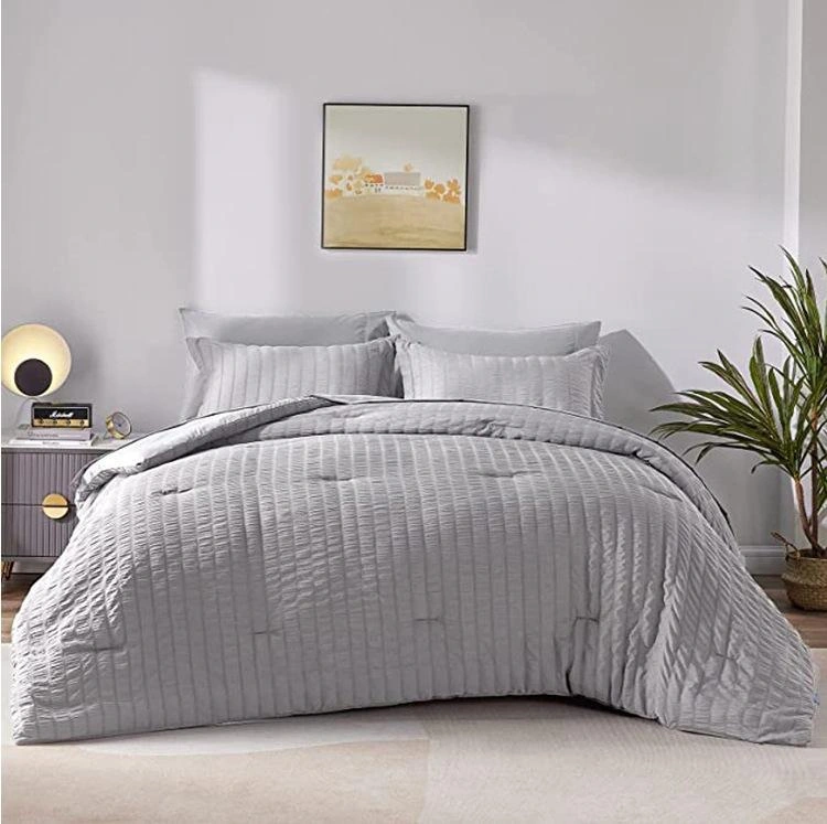 Crinkled five-piece bedding set