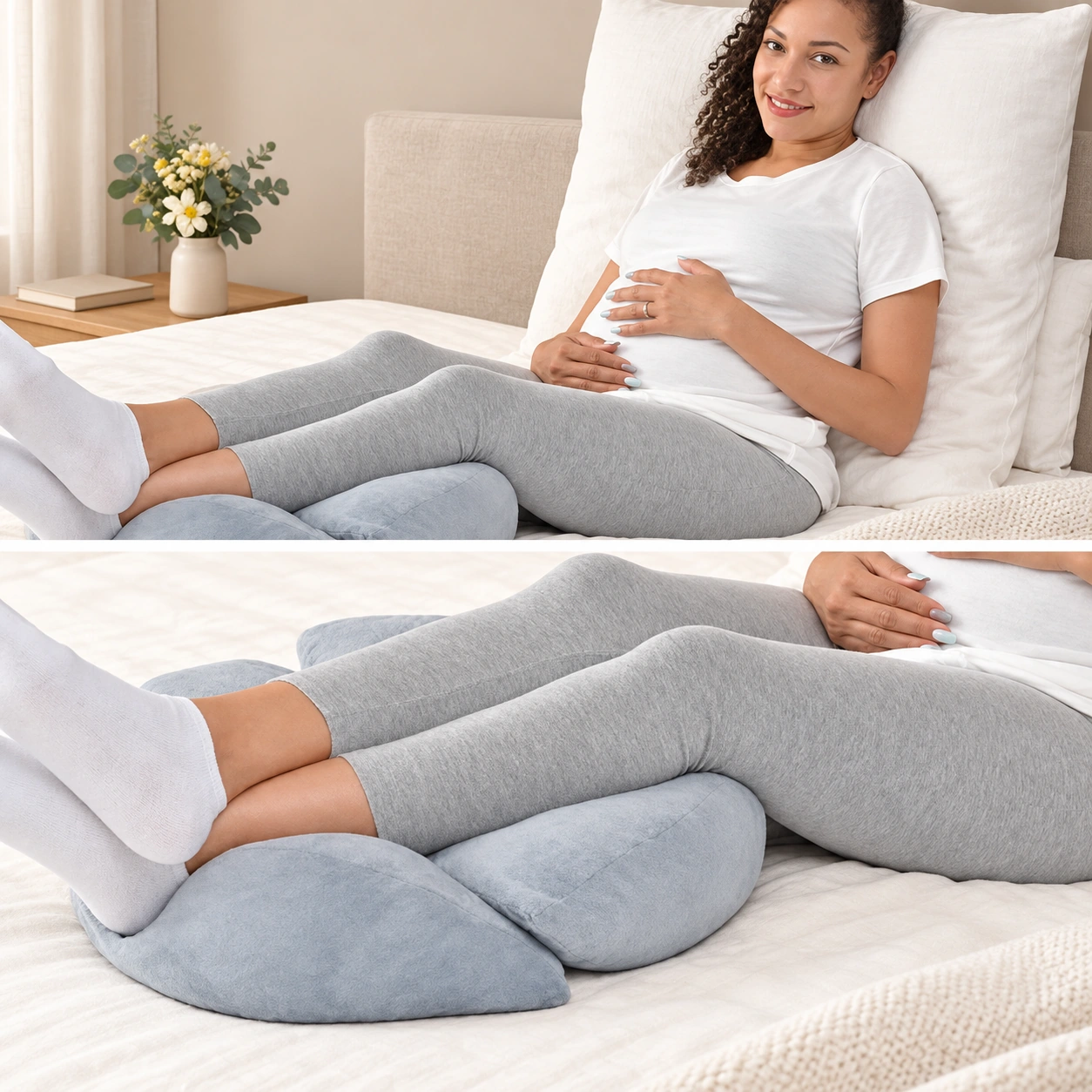 Detachable maternity body-support pillow