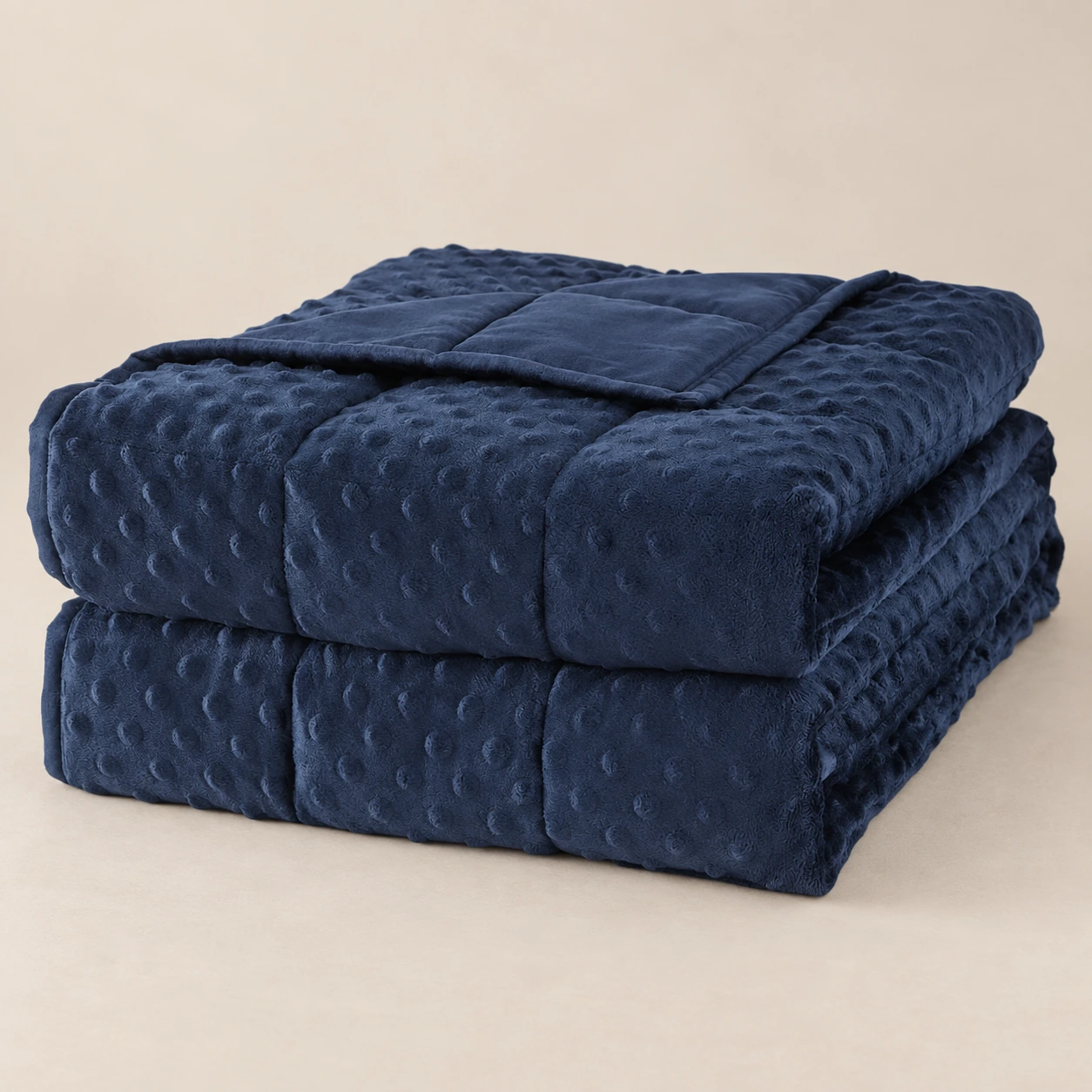 Embossed-dot velvet weighted blanket