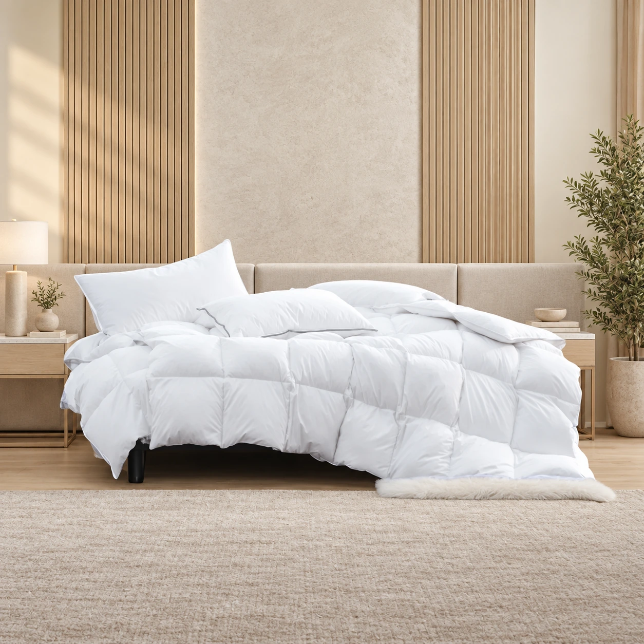 Extra-thick quilted hotel duvet