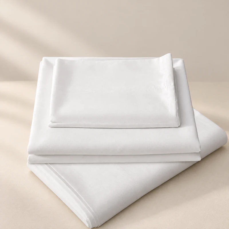 Flat and fitted sheet set