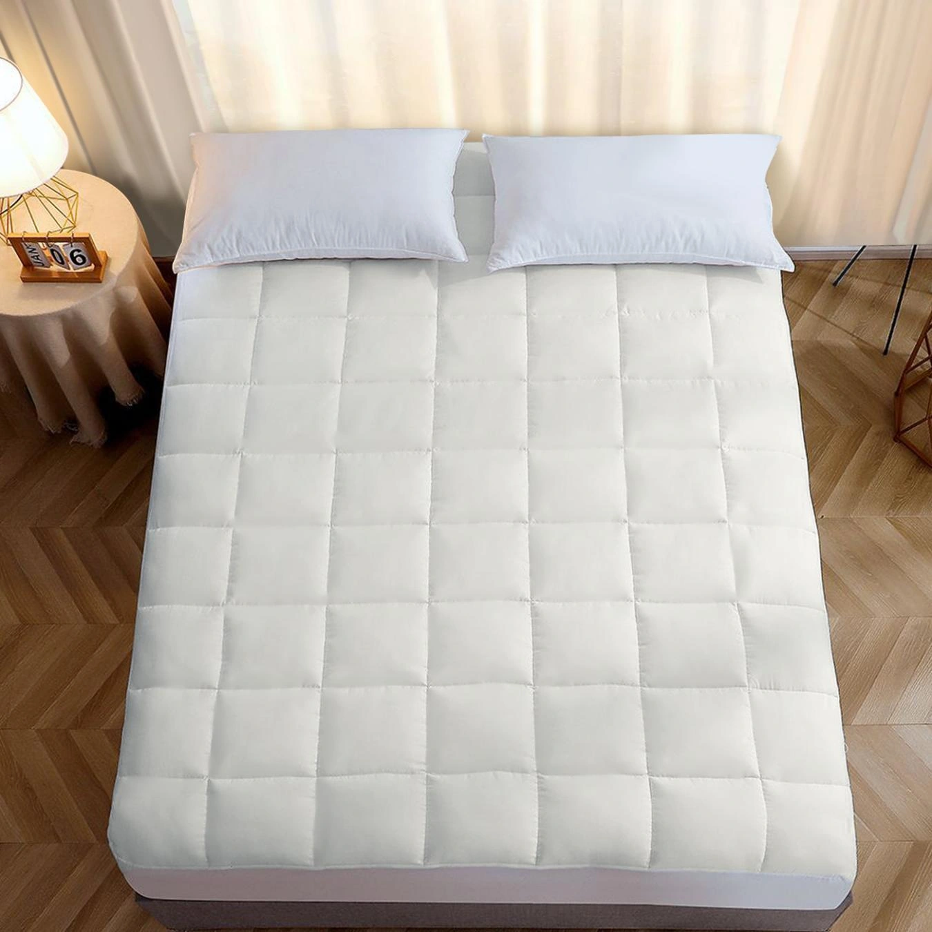 Ivory fitted mattress layer