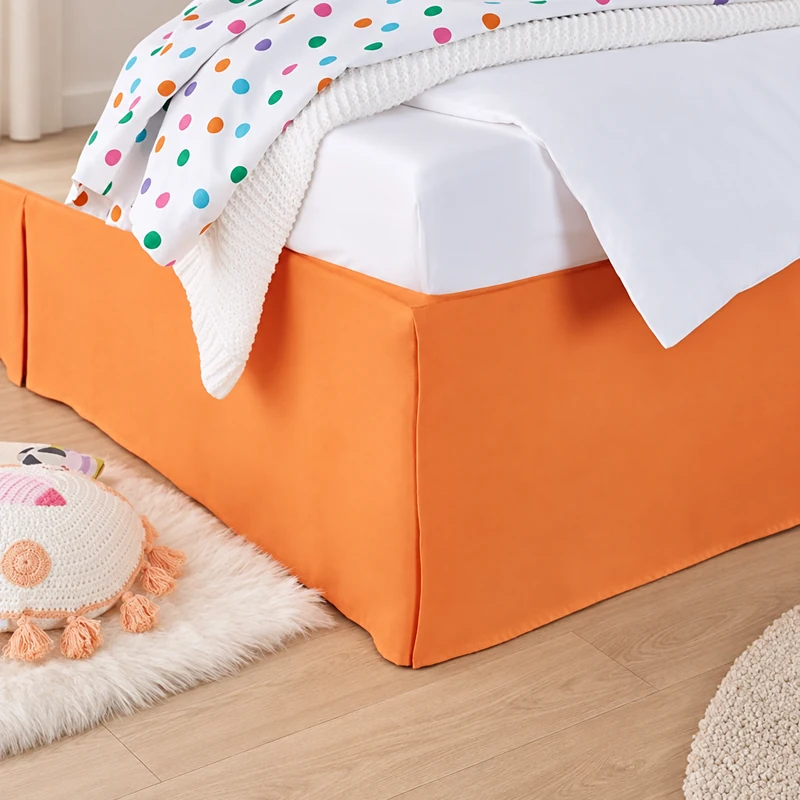 Lightweight solid bed skirt