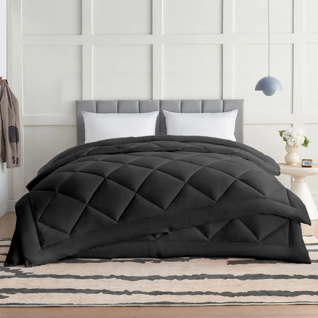 Quilted duvet and pillow insert set