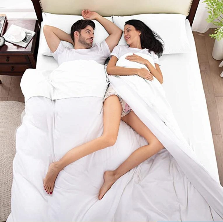 Solid brushed four-piece bedding set
