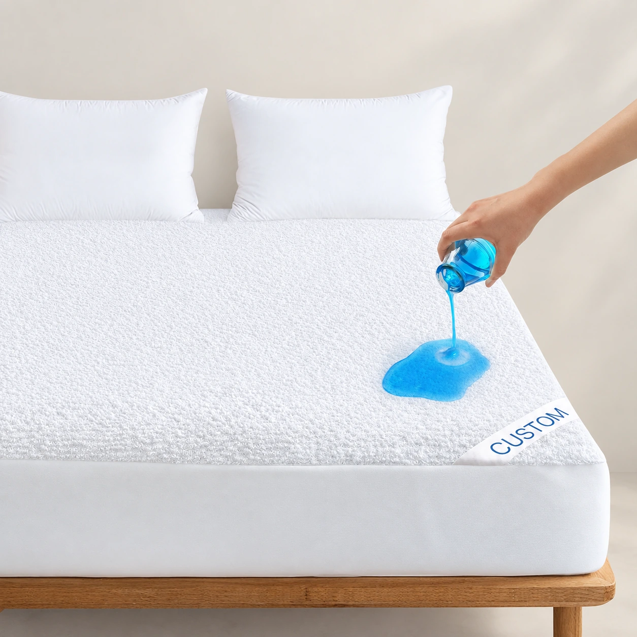 Terry cloth waterproof mattress protector