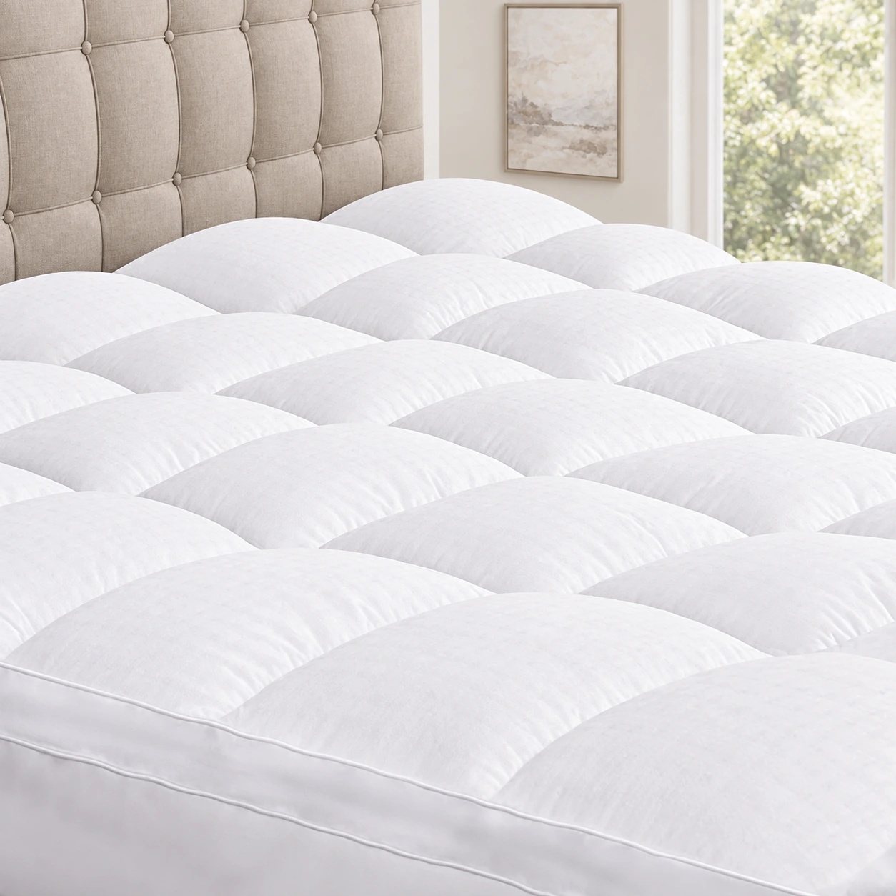 Thick cotton-cover mattress pad