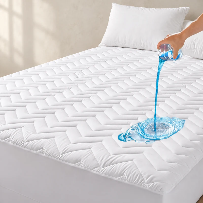 Waterproof fitted mattress protector