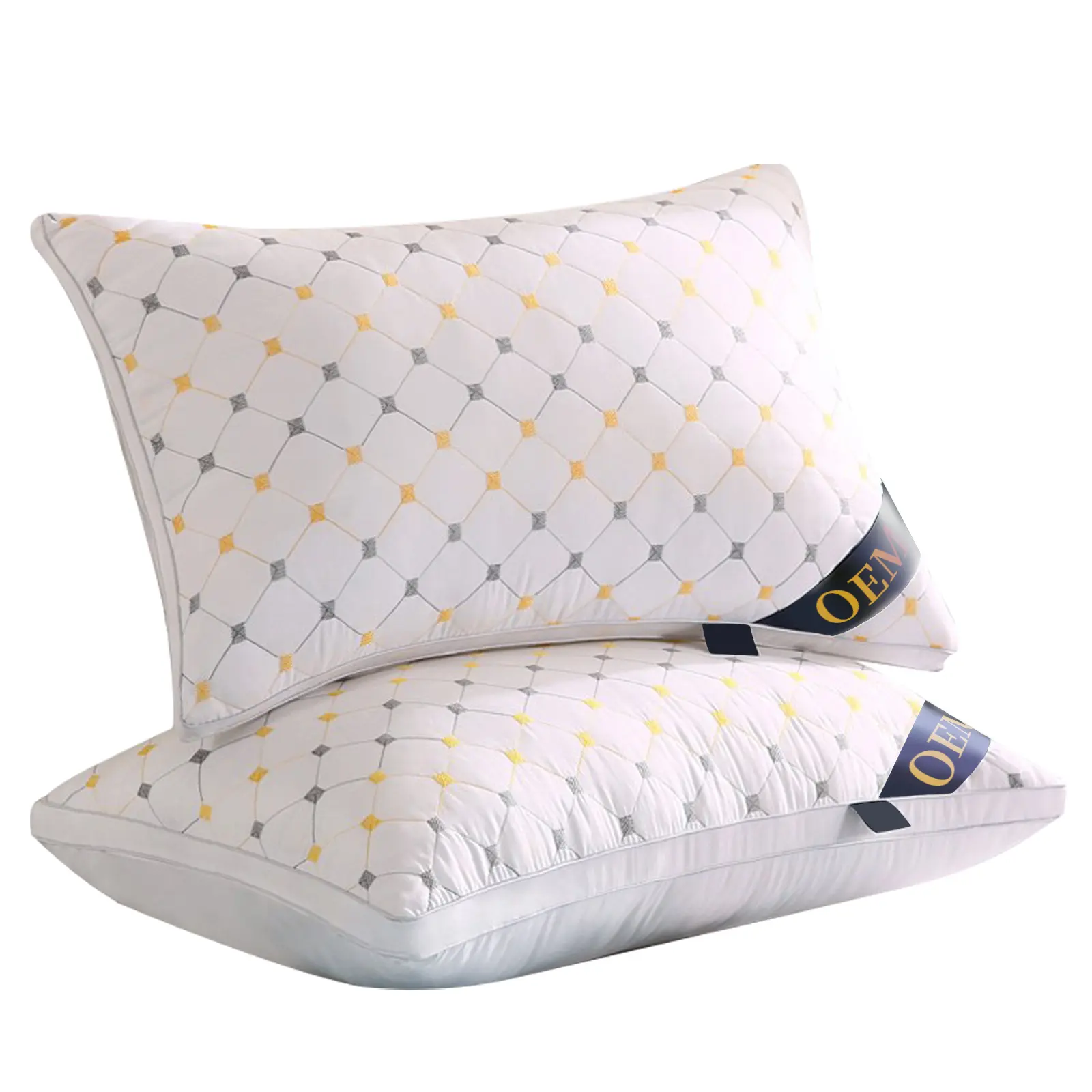 Small checkered down pillow