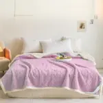 cobertor de flanela de poliéster roxo