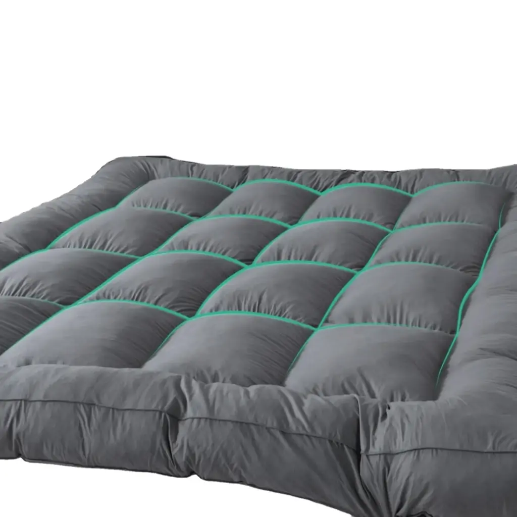 Surmatelas en plumes d'oie grises de 5 pouces