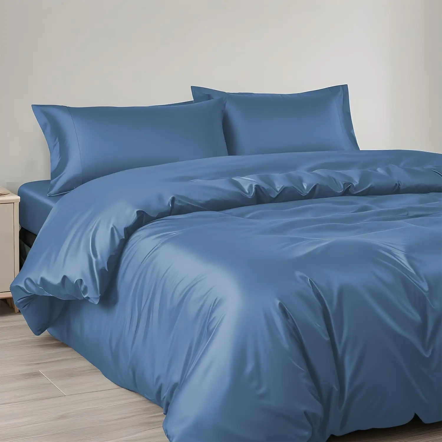 Conjunto de cama de hotel de luxo com 4 peças e capa de edredom refrescante