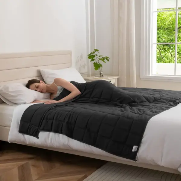 Microfiber Black Weighted Blanket