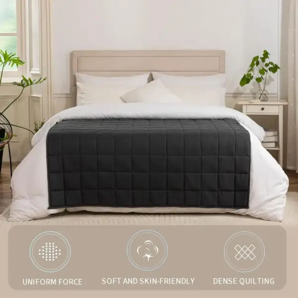 Microfiber Black Weighted Blanket – Bild 6