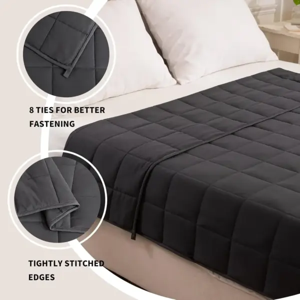 Microfiber Black Weighted Blanket – Bild 5