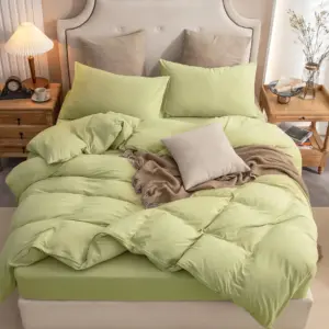 100% Cotton T-Shirt Fabric Duvet Cover Set