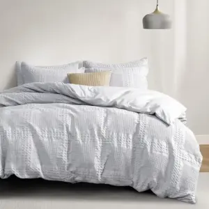 3-piece 100% Cotton Waffle Duvet Cover Set