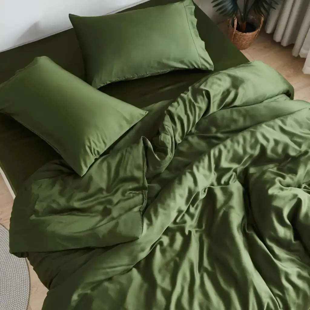 Conjunto de cama de bambu com 4 peças