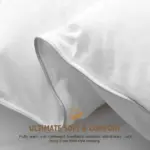 Edredom acolchoado de luxo em tecido de algodão com penas