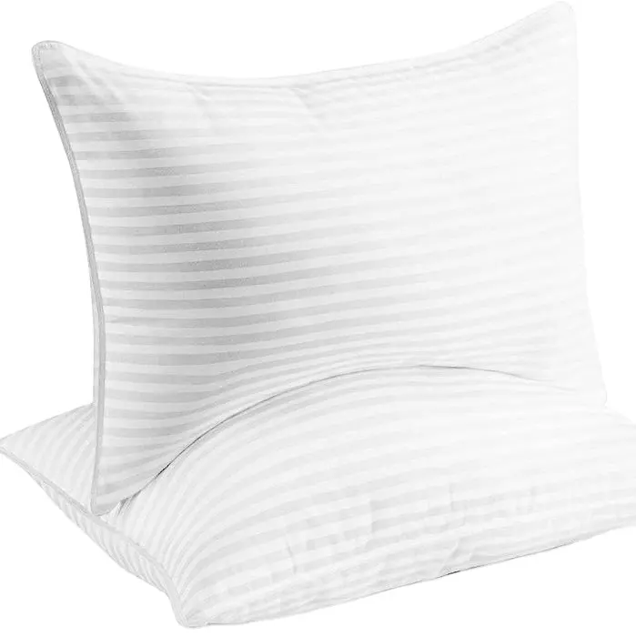 Ensemble de 2 oreillers King Size en duvet synthétique rafraîchissant pour le dos et le ventre