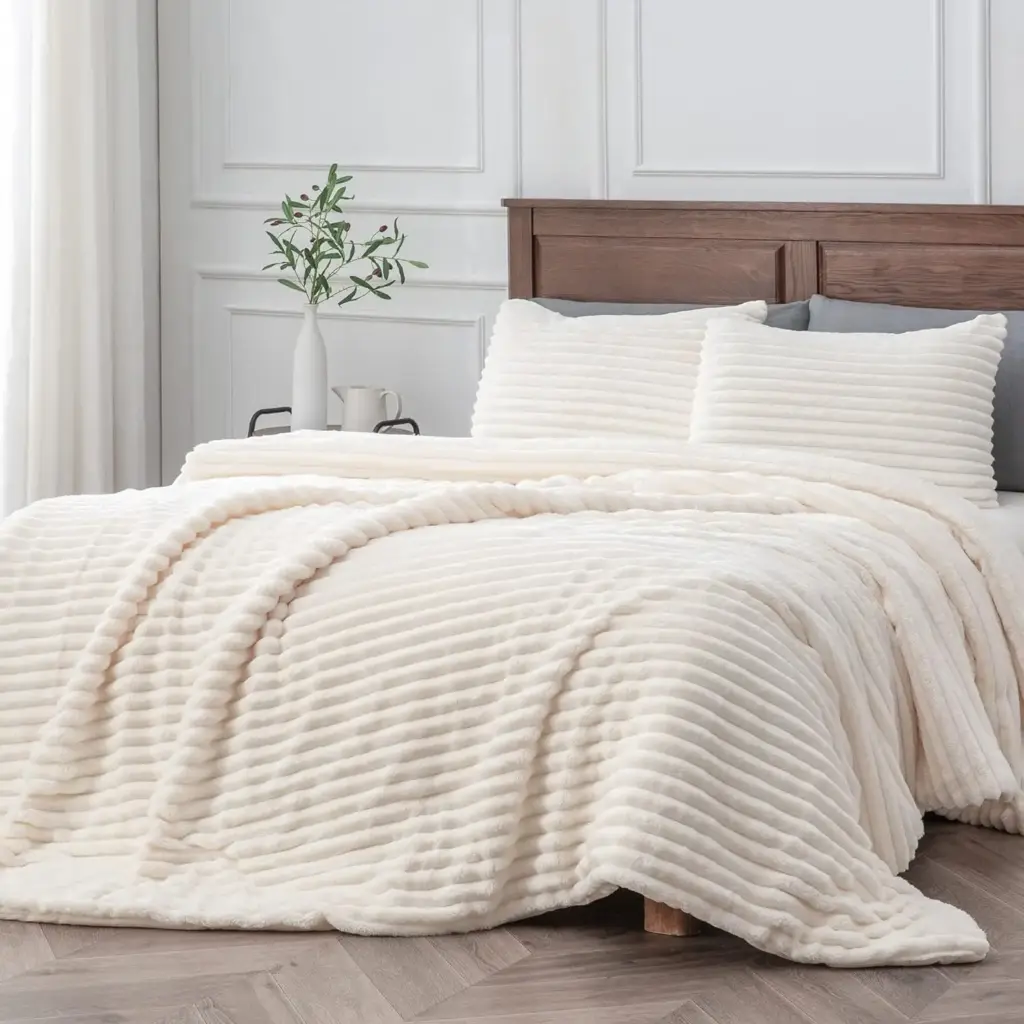 Juego de edredón para cama doble Wool Plus