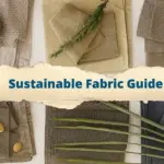Flatlay de amostras de tecidos sustentáveis