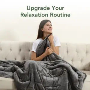 ⁦Reversible Flannel Weighted Blanket⁩ - الصورة ⁦4⁩